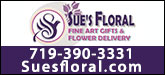 Sue's Floral Fine Art Gifts & Flowers Sponsorship Banner